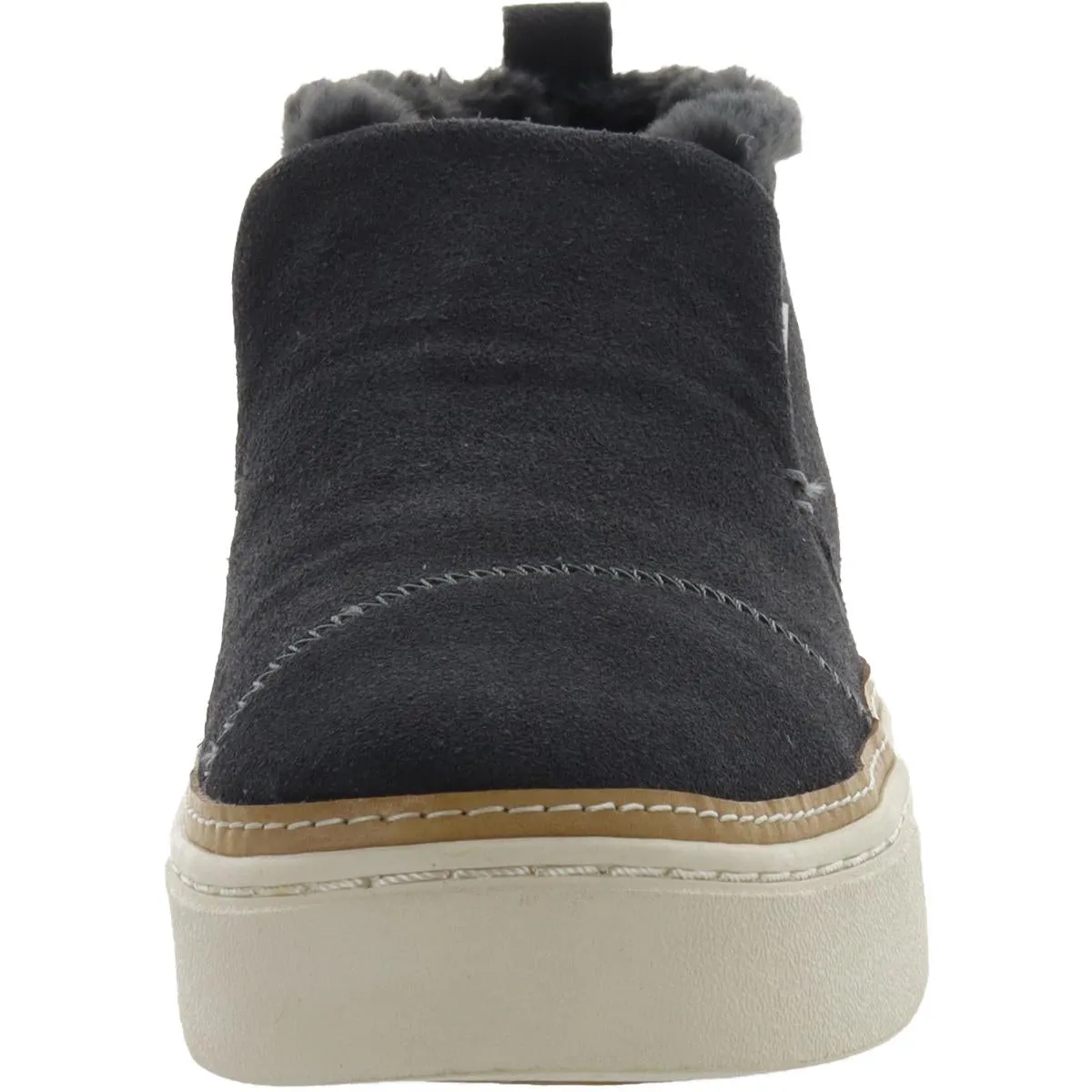 Paxton Womens Suede Faux Fur Sneakers