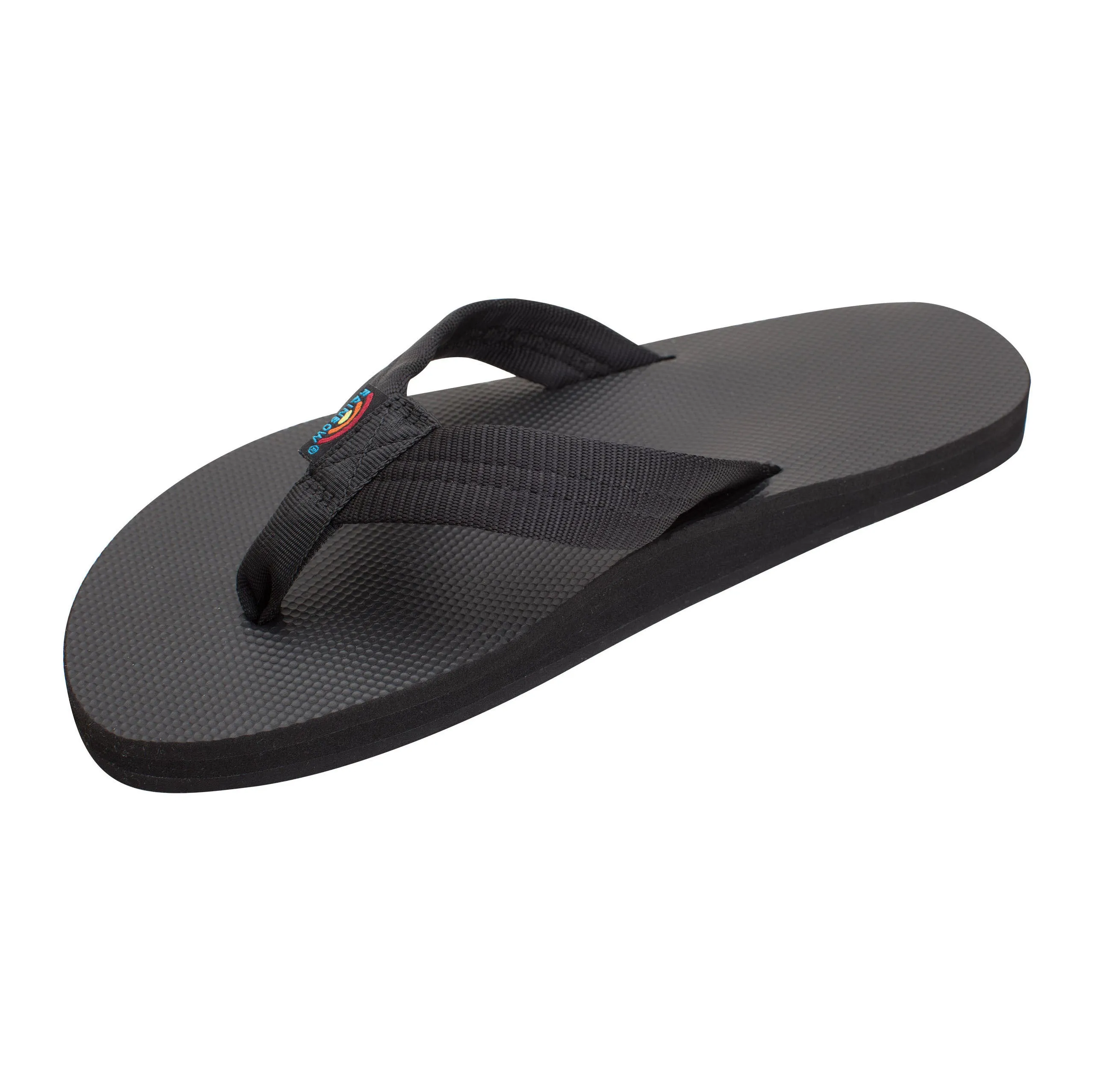 Rainbow Classic Rubber Single Layer Men's Sandals - Black