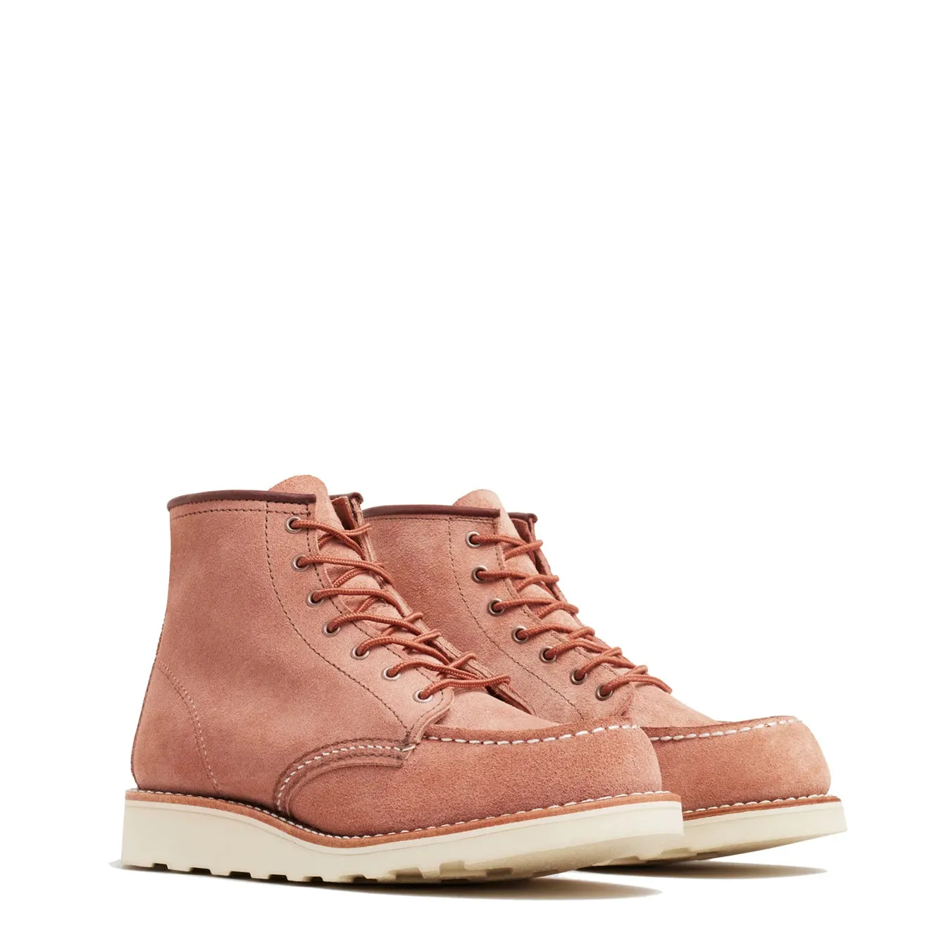 Red Wing Womens Classic 6 Inch Moc Dusty Rose Abilene Leather Shoes Red Wing