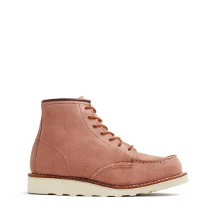 Red Wing Womens Classic 6 Inch Moc Dusty Rose Abilene Leather Shoes Red Wing