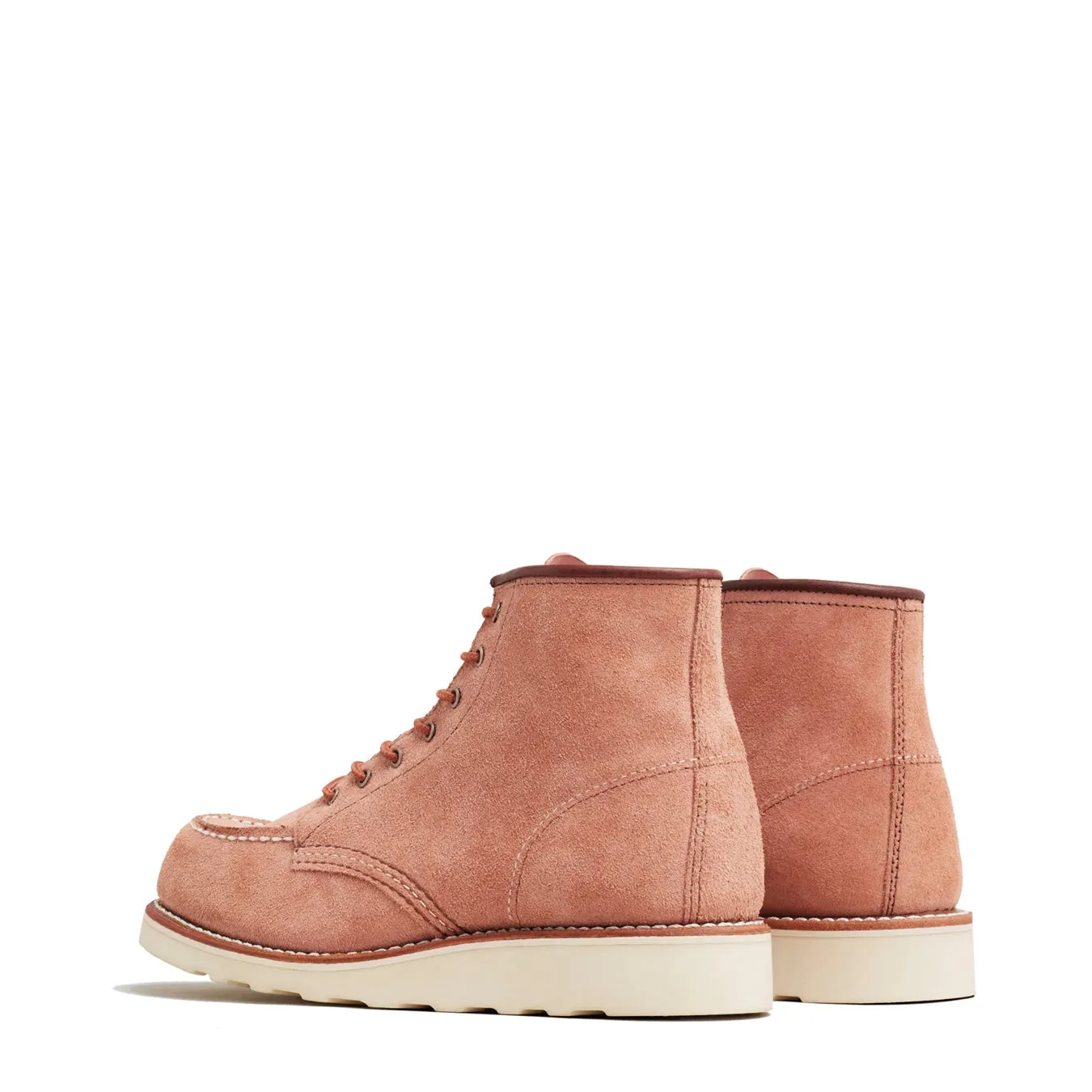 Red Wing Womens Classic 6 Inch Moc Dusty Rose Abilene Leather Shoes Red Wing