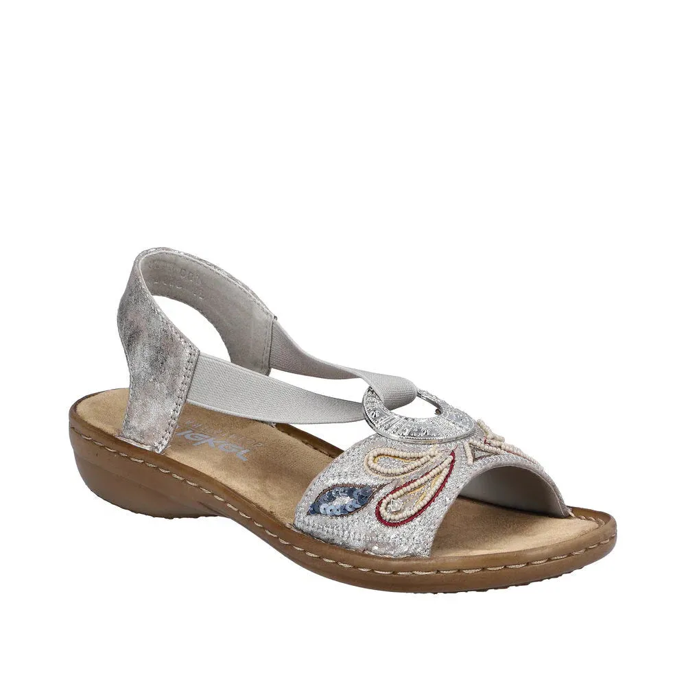 RIEKER REGINA SANDAL - SILVER MULTI - 608B490
