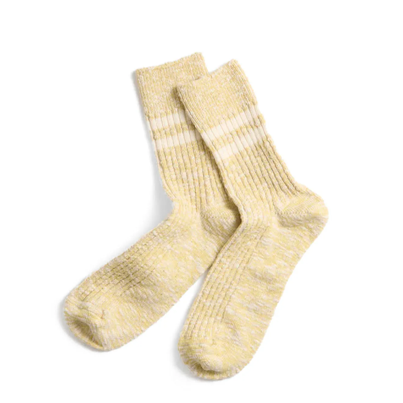 Rototo Womens Two Stripe Sock Light Yellow Shoes Rototo