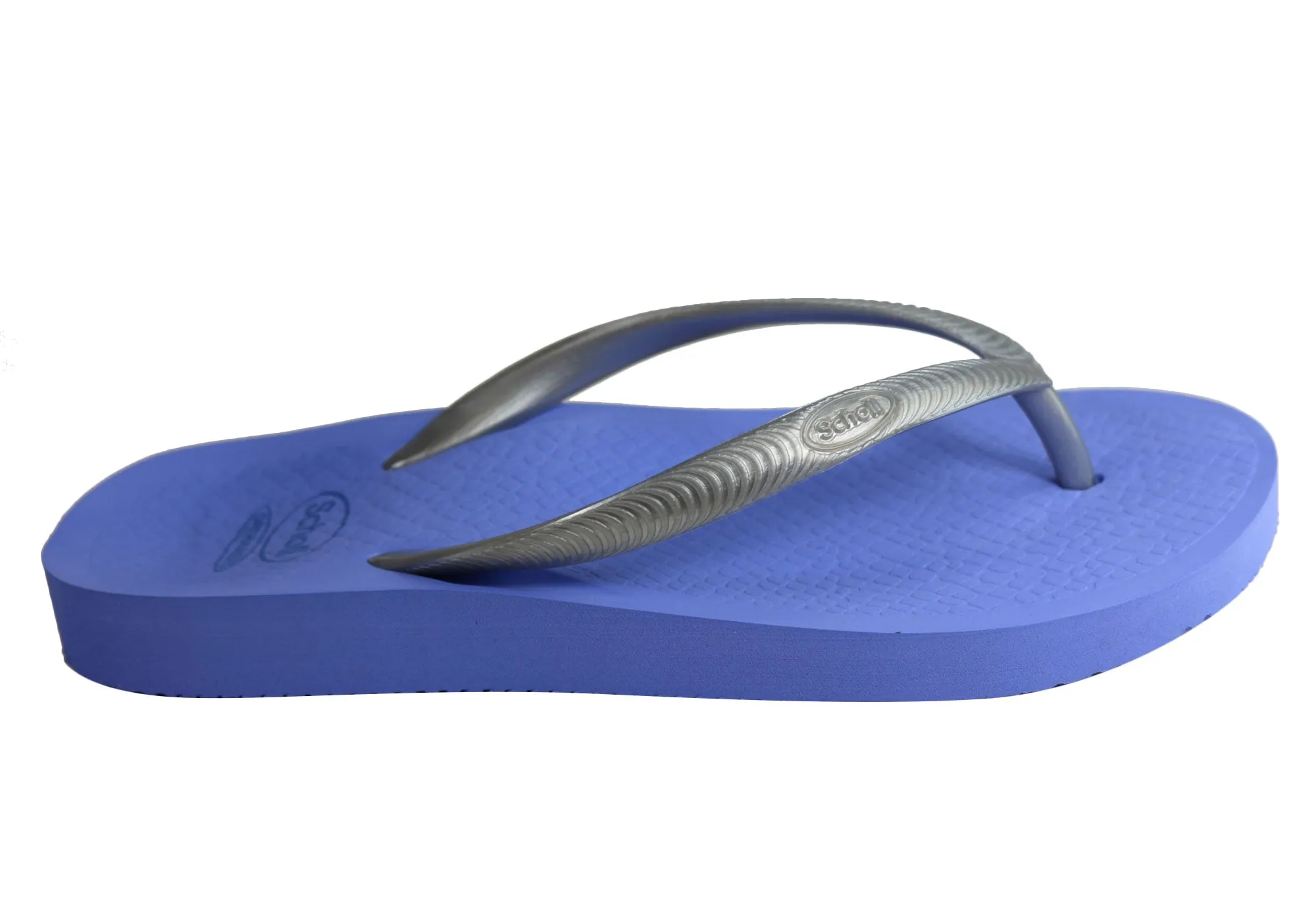 Scholl Orthaheel Fiji Womens Comfortable Rubber Thongs With Support Scholl Orthaheel Shoes