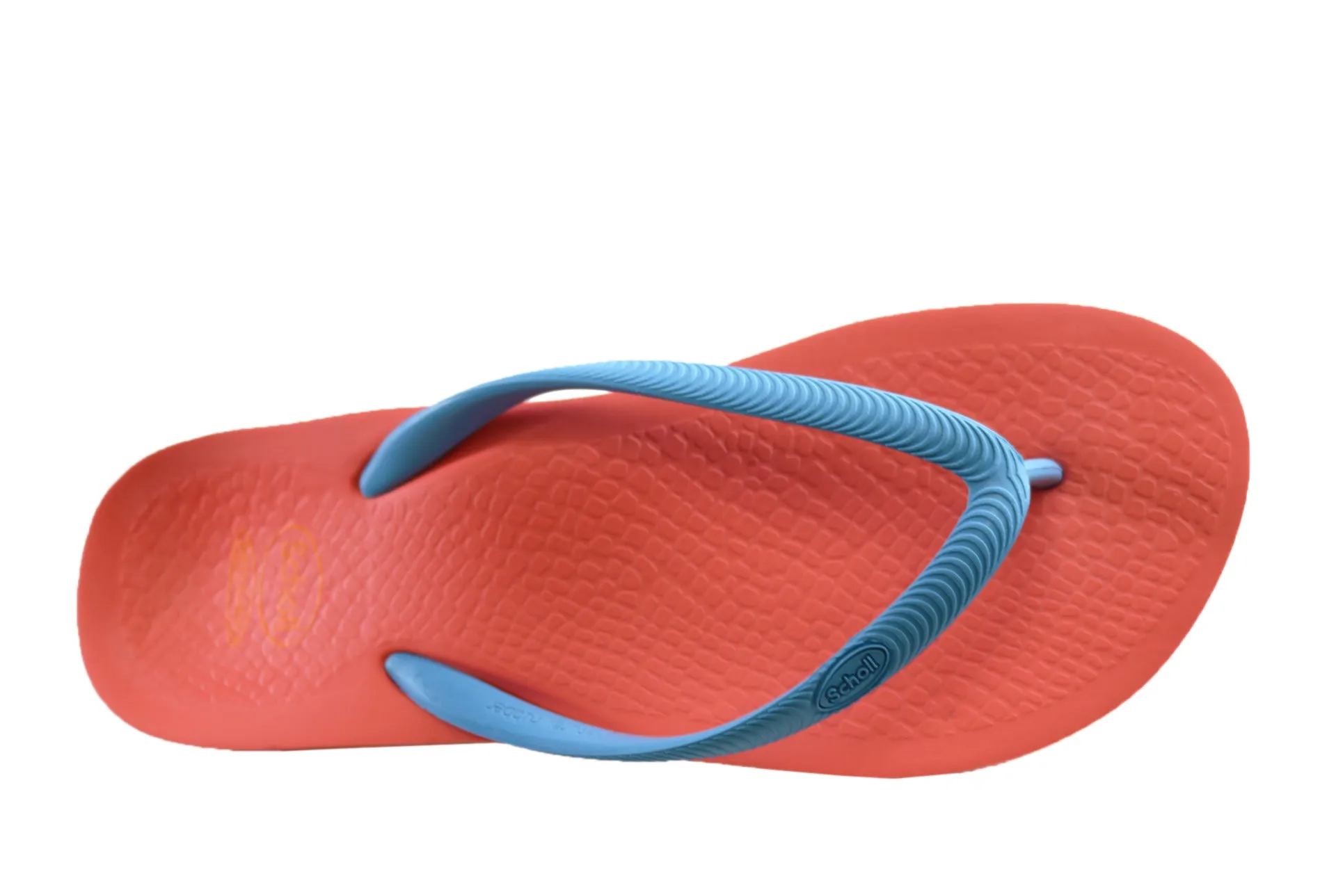 Scholl Orthaheel Fiji Womens Comfortable Rubber Thongs With Support Scholl Orthaheel Shoes