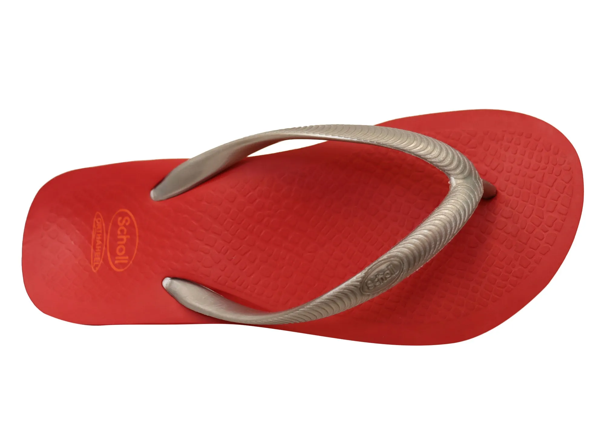 Scholl Orthaheel Fiji Womens Comfortable Rubber Thongs With Support Scholl Orthaheel Shoes