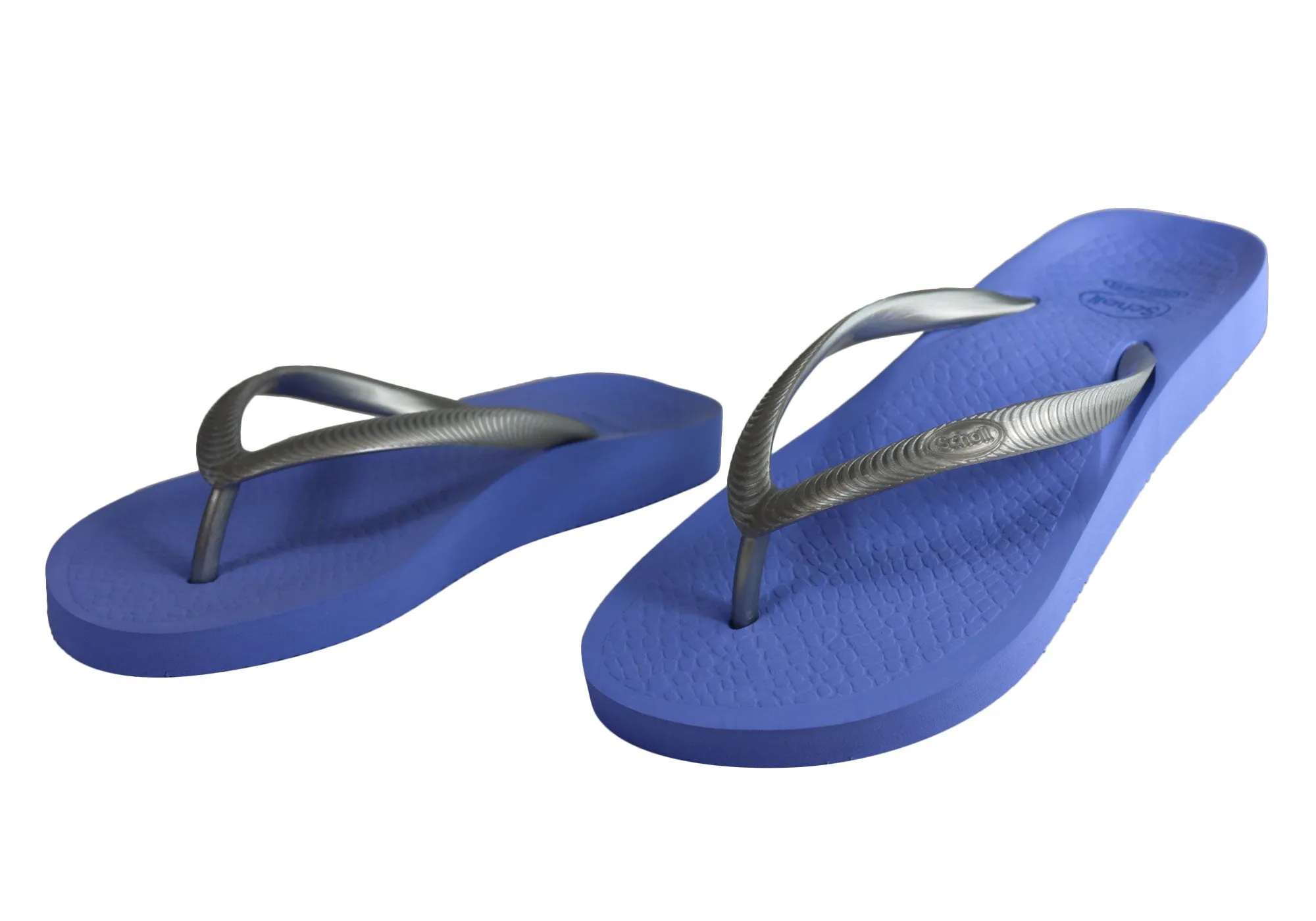 Scholl Orthaheel Fiji Womens Comfortable Rubber Thongs With Support Scholl Orthaheel Shoes