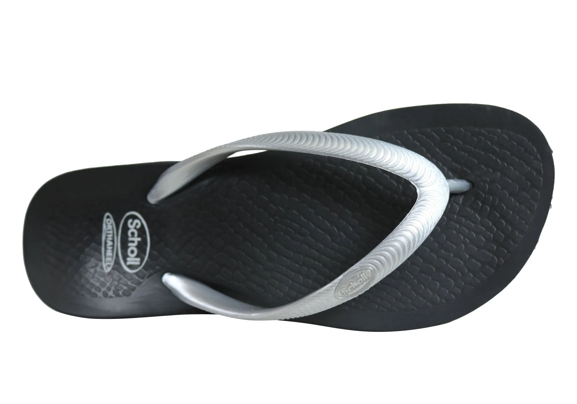 Scholl Orthaheel Fiji Womens Comfortable Rubber Thongs With Support Scholl Orthaheel Shoes
