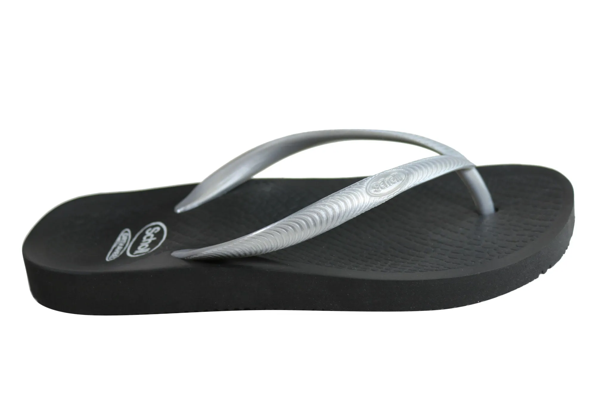 Scholl Orthaheel Fiji Womens Comfortable Rubber Thongs With Support Scholl Orthaheel Shoes