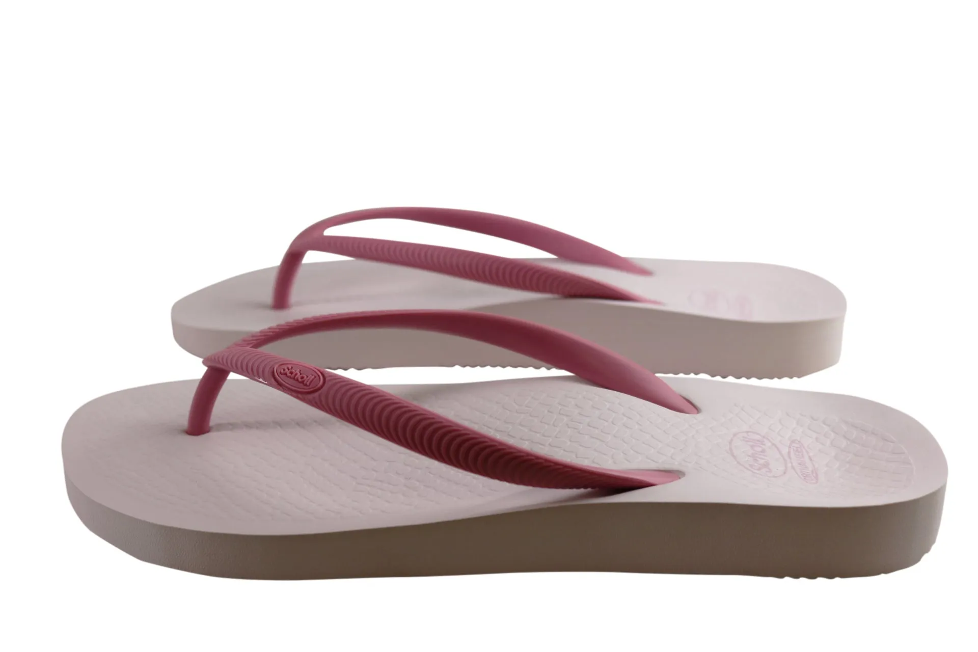 Scholl Orthaheel Fiji Womens Comfortable Rubber Thongs With Support Scholl Orthaheel Shoes