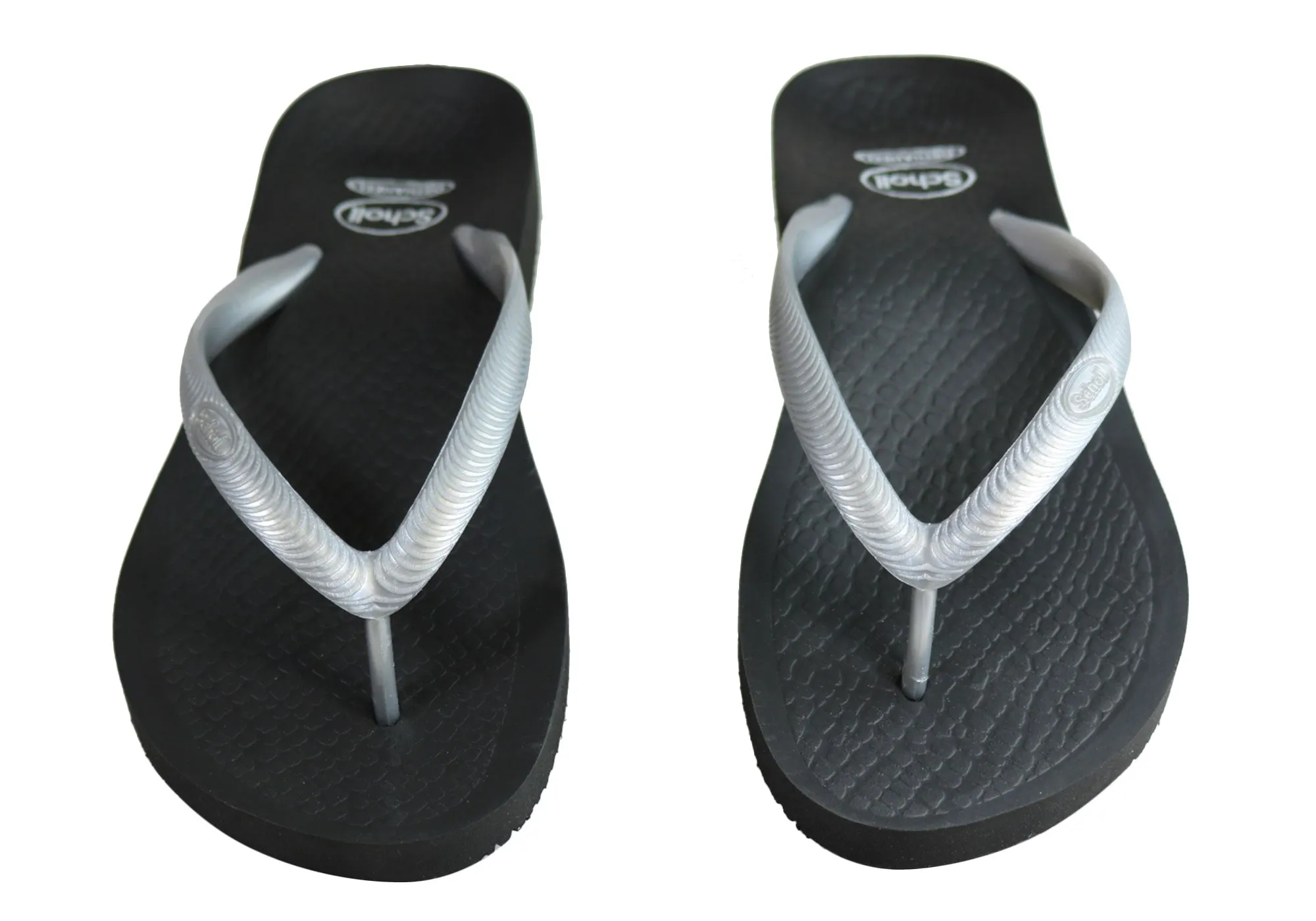 Scholl Orthaheel Fiji Womens Comfortable Rubber Thongs With Support Scholl Orthaheel Shoes