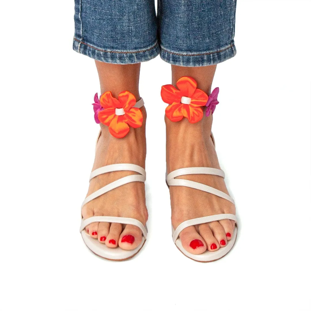 Sofía Vegan Leather Heeled Sandals | Pearl
