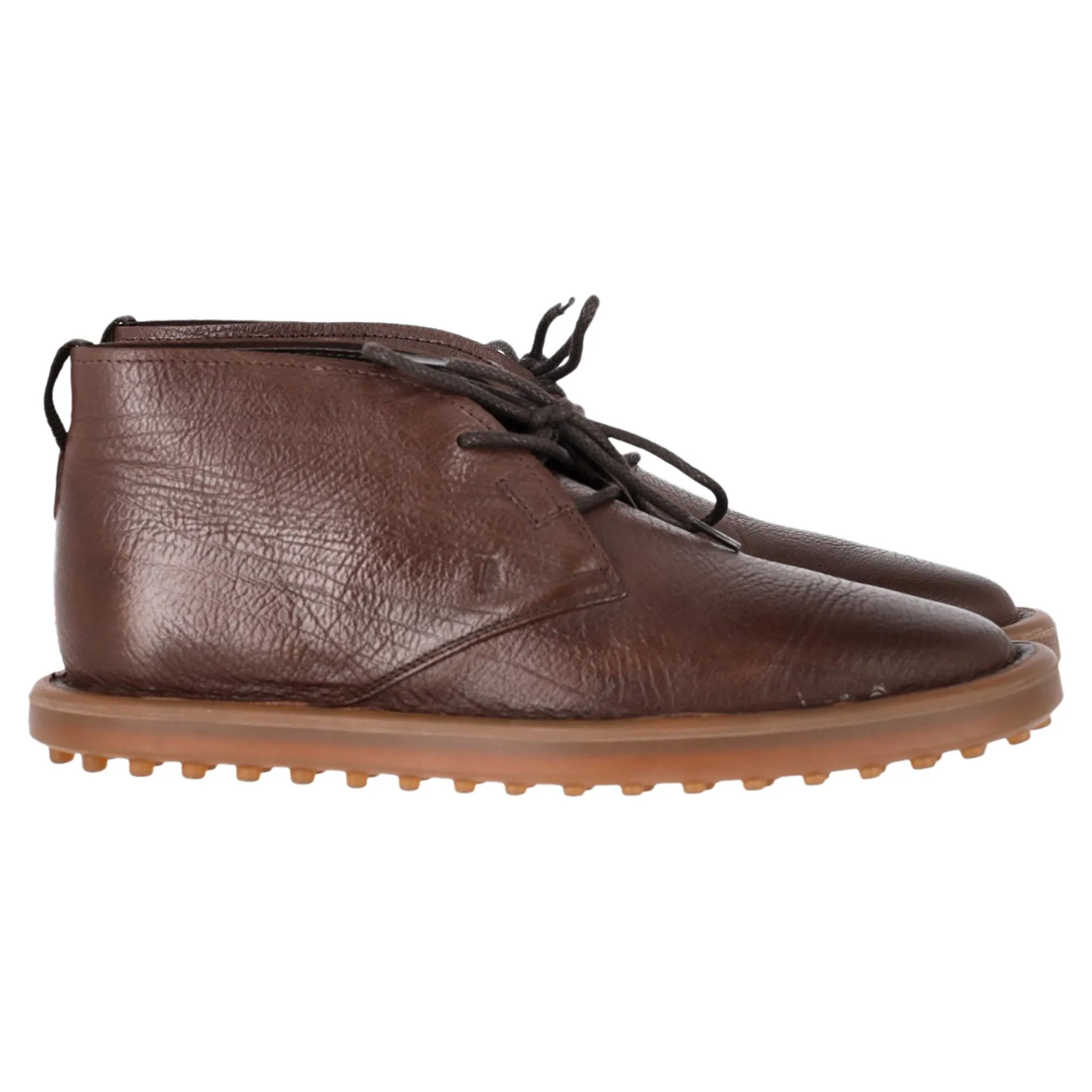 Tod's Lace-Up Desert Boots in Brown Leather