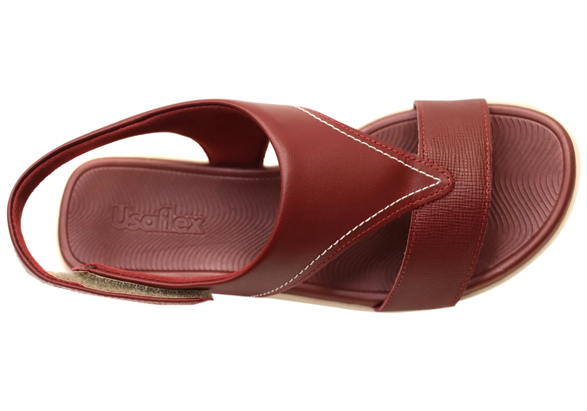 Usaflex Bridgette Womens Comfortable Leather Sandals Made In Brazil Usaflex Shoes
