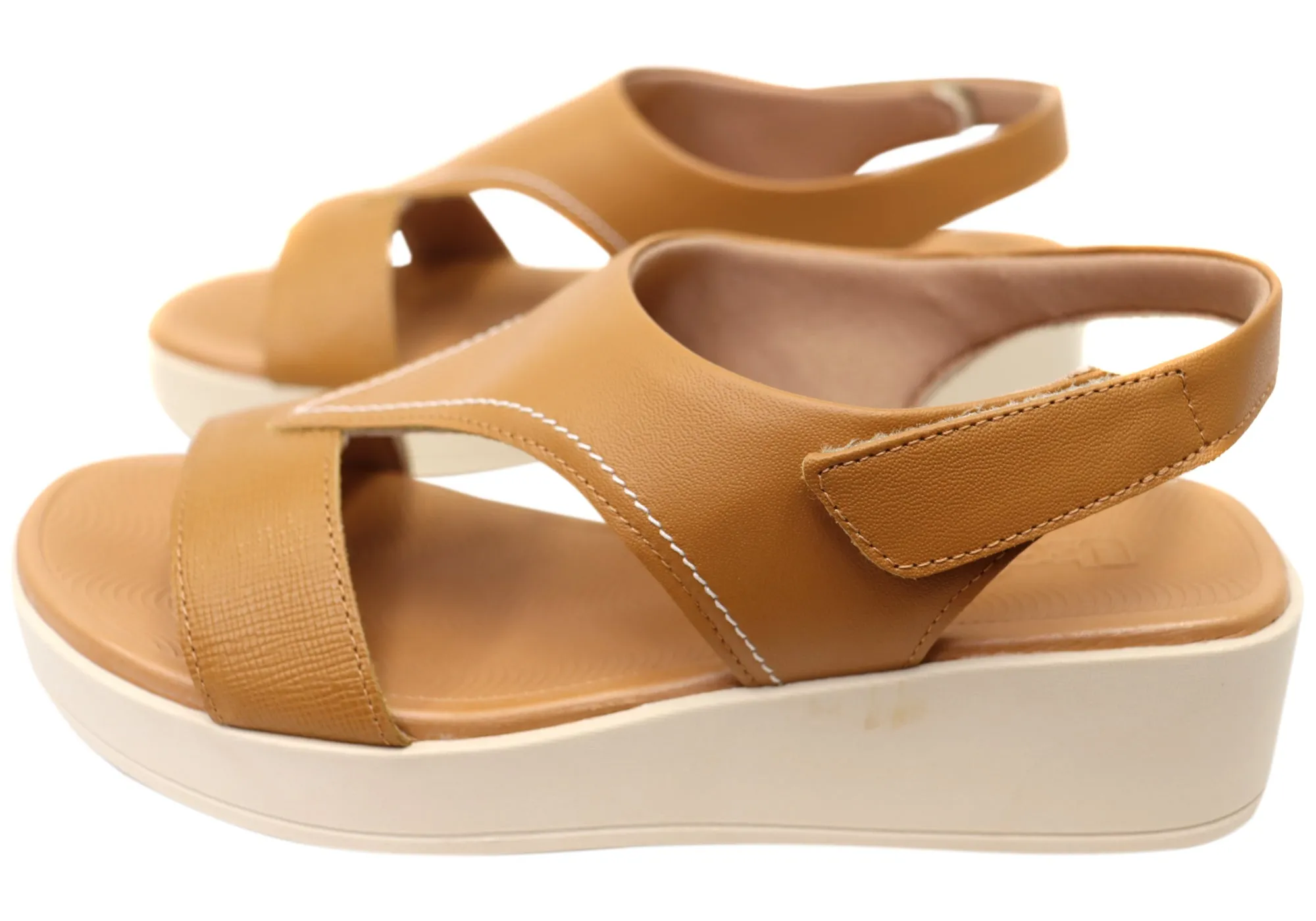 Usaflex Bridgette Womens Comfortable Leather Sandals Made In Brazil Usaflex Shoes