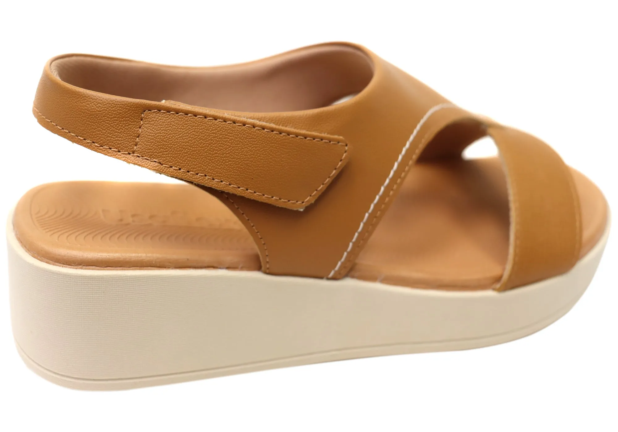 Usaflex Bridgette Womens Comfortable Leather Sandals Made In Brazil Usaflex Shoes
