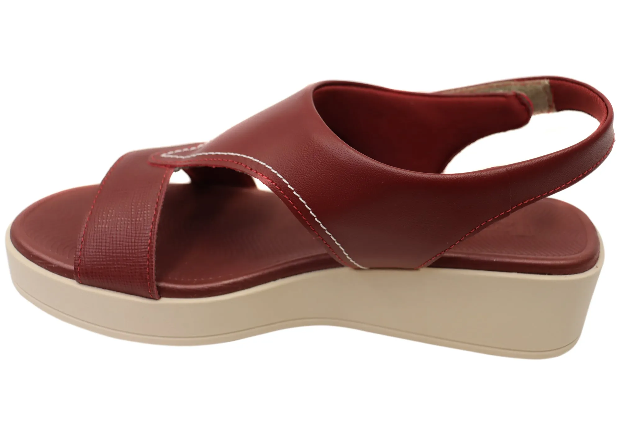 Usaflex Bridgette Womens Comfortable Leather Sandals Made In Brazil Usaflex Shoes