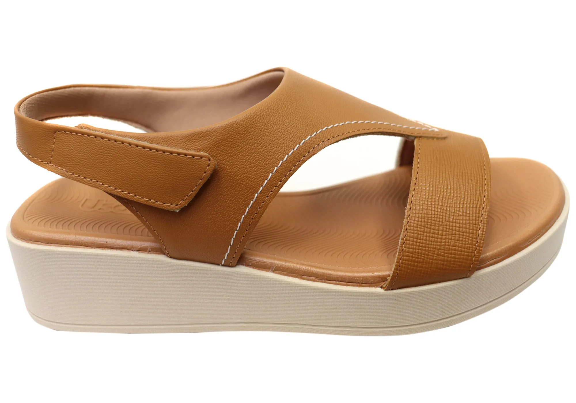 Usaflex Bridgette Womens Comfortable Leather Sandals Made In Brazil Usaflex Shoes