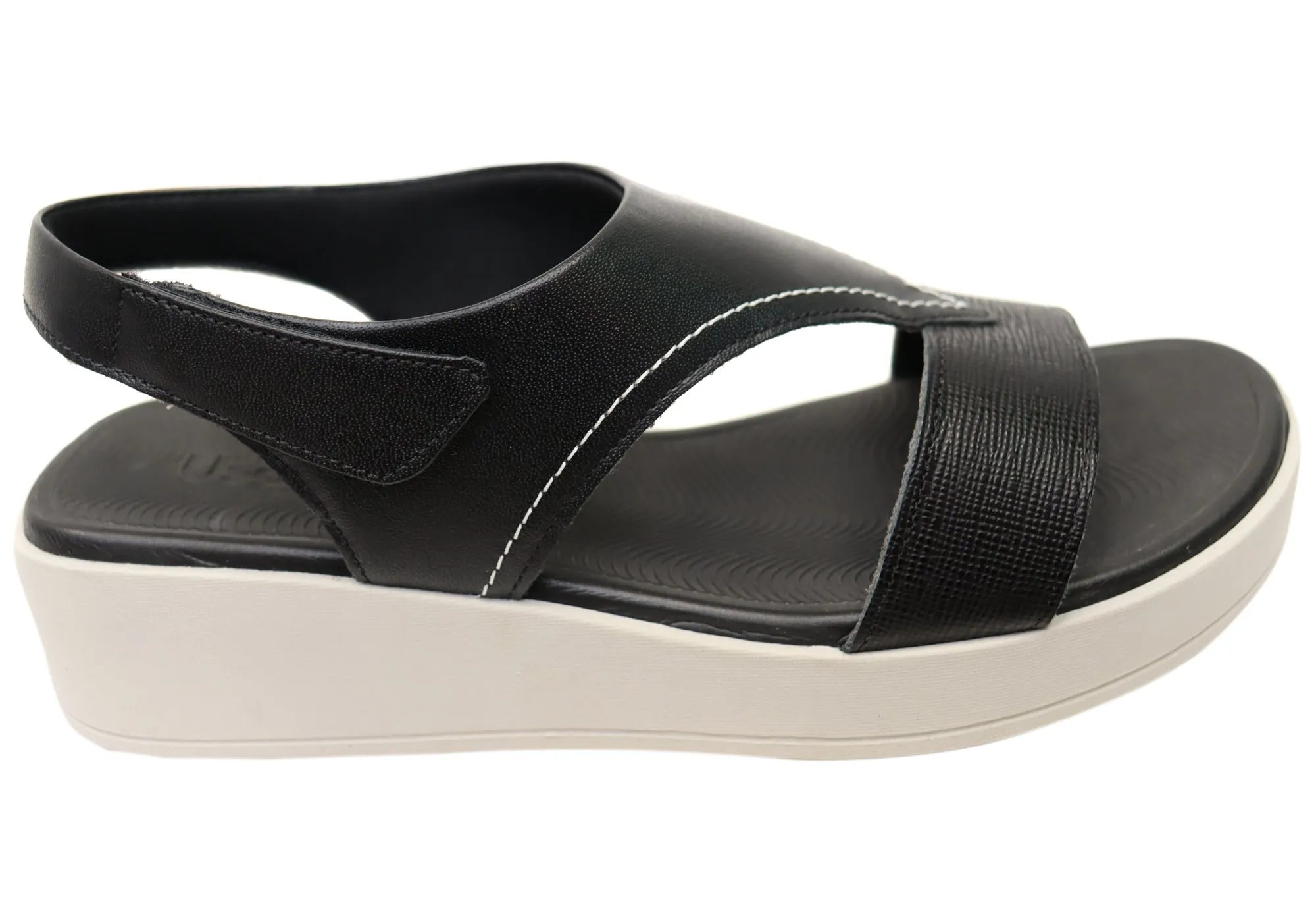 Usaflex Bridgette Womens Comfortable Leather Sandals Made In Brazil Usaflex Shoes