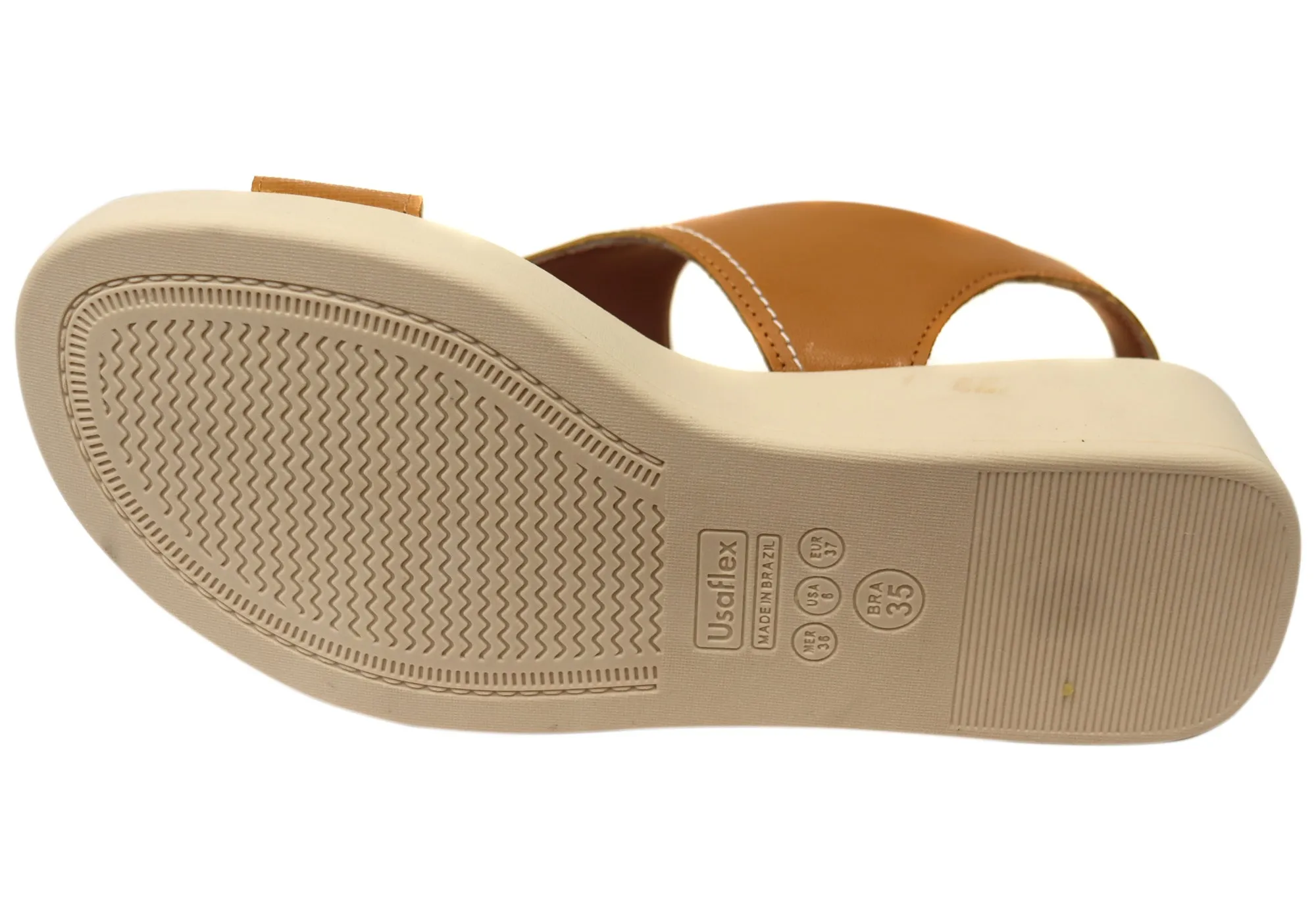 Usaflex Bridgette Womens Comfortable Leather Sandals Made In Brazil Usaflex Shoes