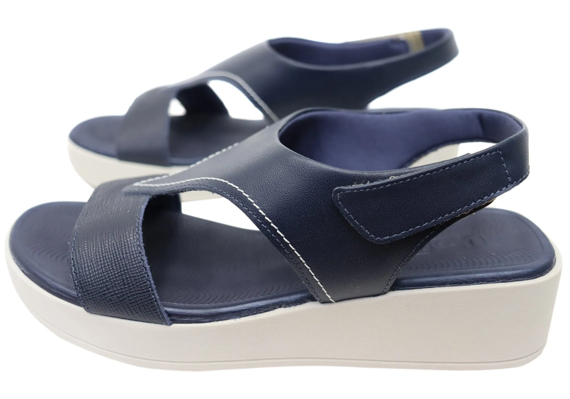 Usaflex Bridgette Womens Comfortable Leather Sandals Made In Brazil Usaflex Shoes