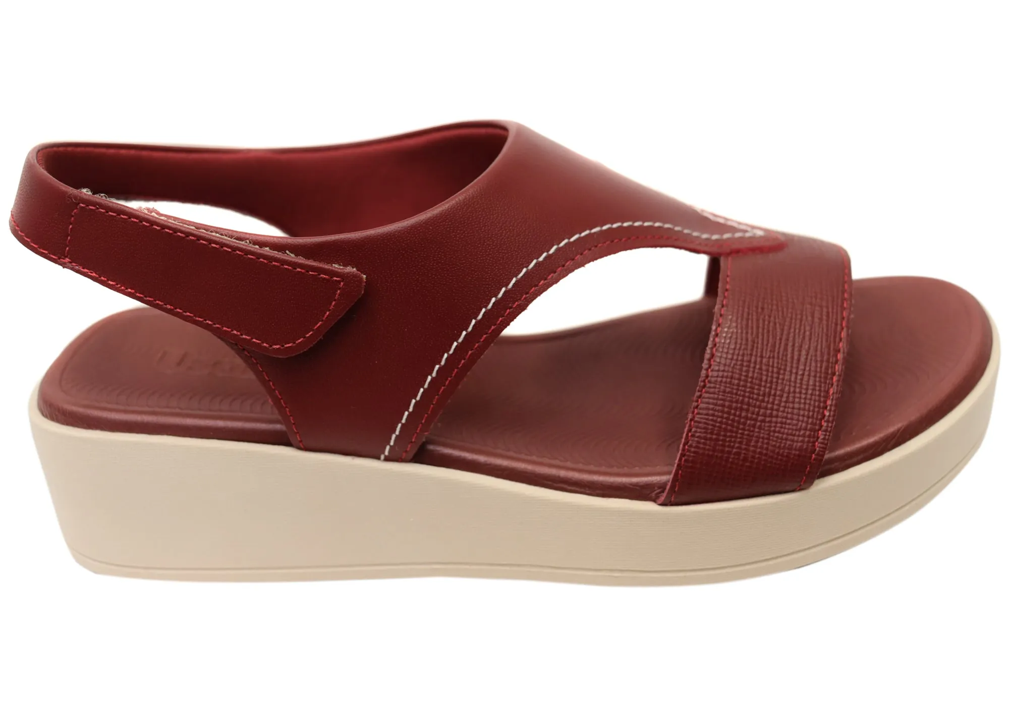 Usaflex Bridgette Womens Comfortable Leather Sandals Made In Brazil Usaflex Shoes