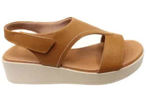 Usaflex Bridgette Womens Comfortable Leather Sandals Made In Brazil Usaflex Shoes