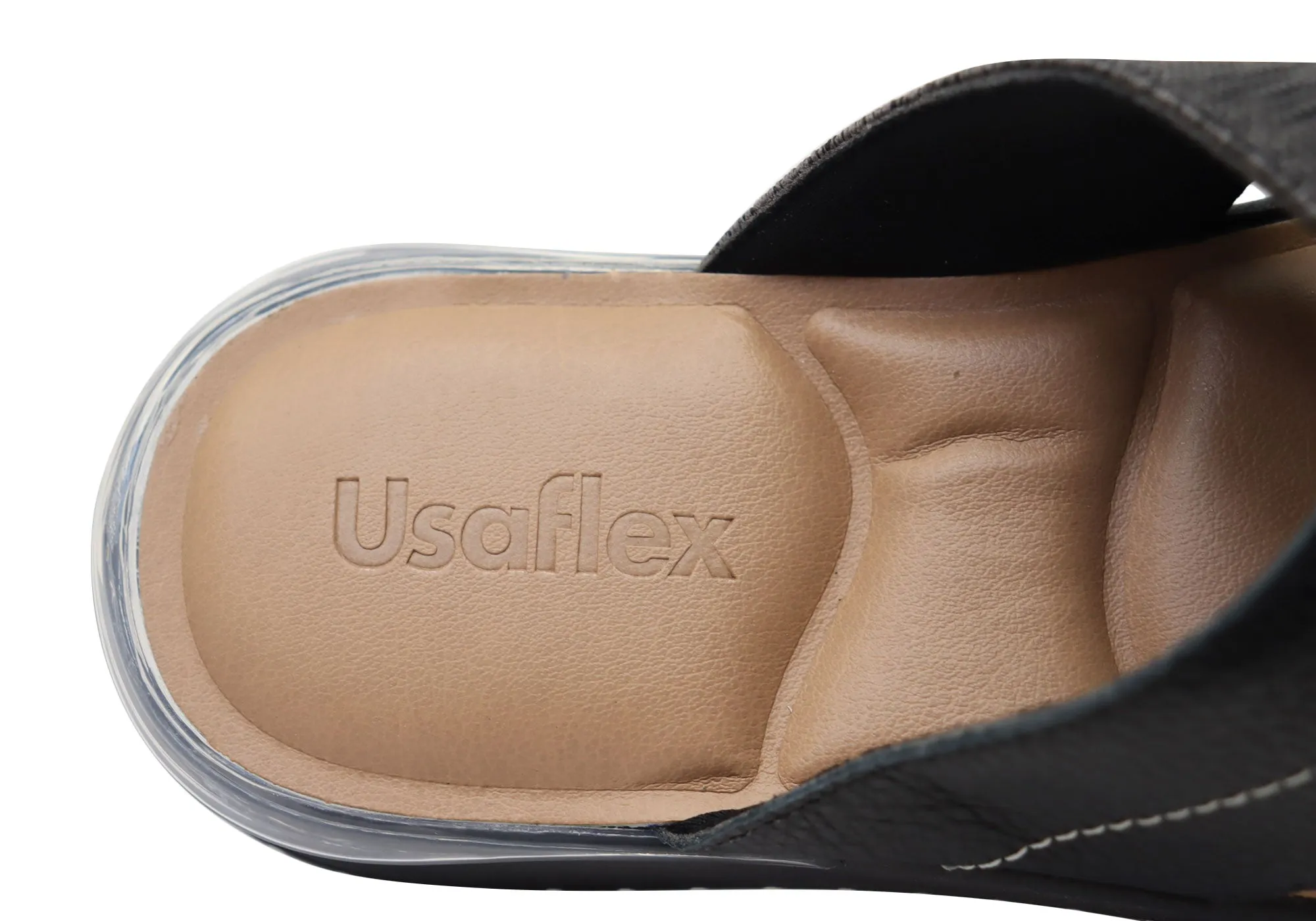 Usaflex Sunni Womens Comfortable Brazilian Leather Slides Sandals Usaflex Shoes
