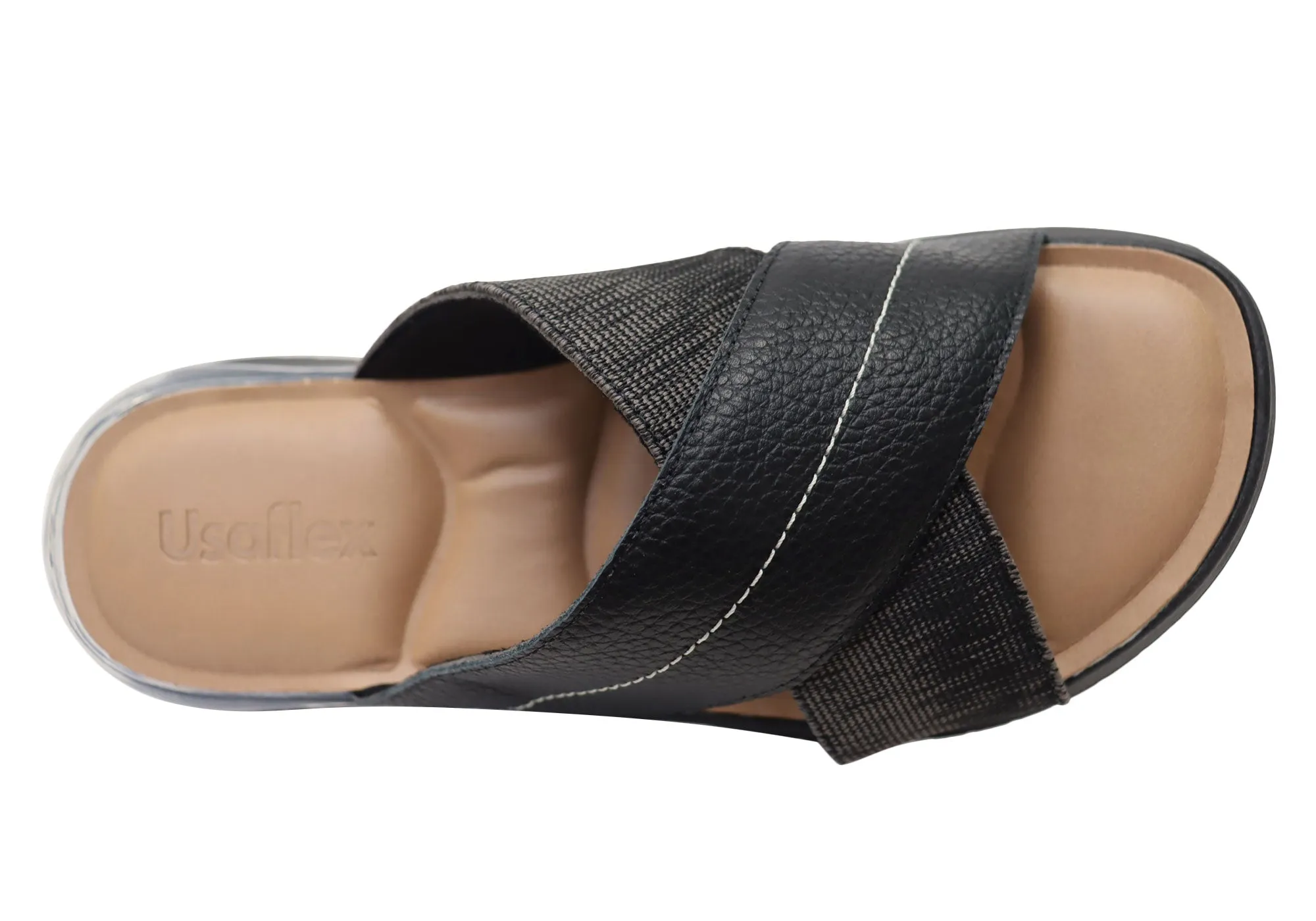 Usaflex Sunni Womens Comfortable Brazilian Leather Slides Sandals Usaflex Shoes