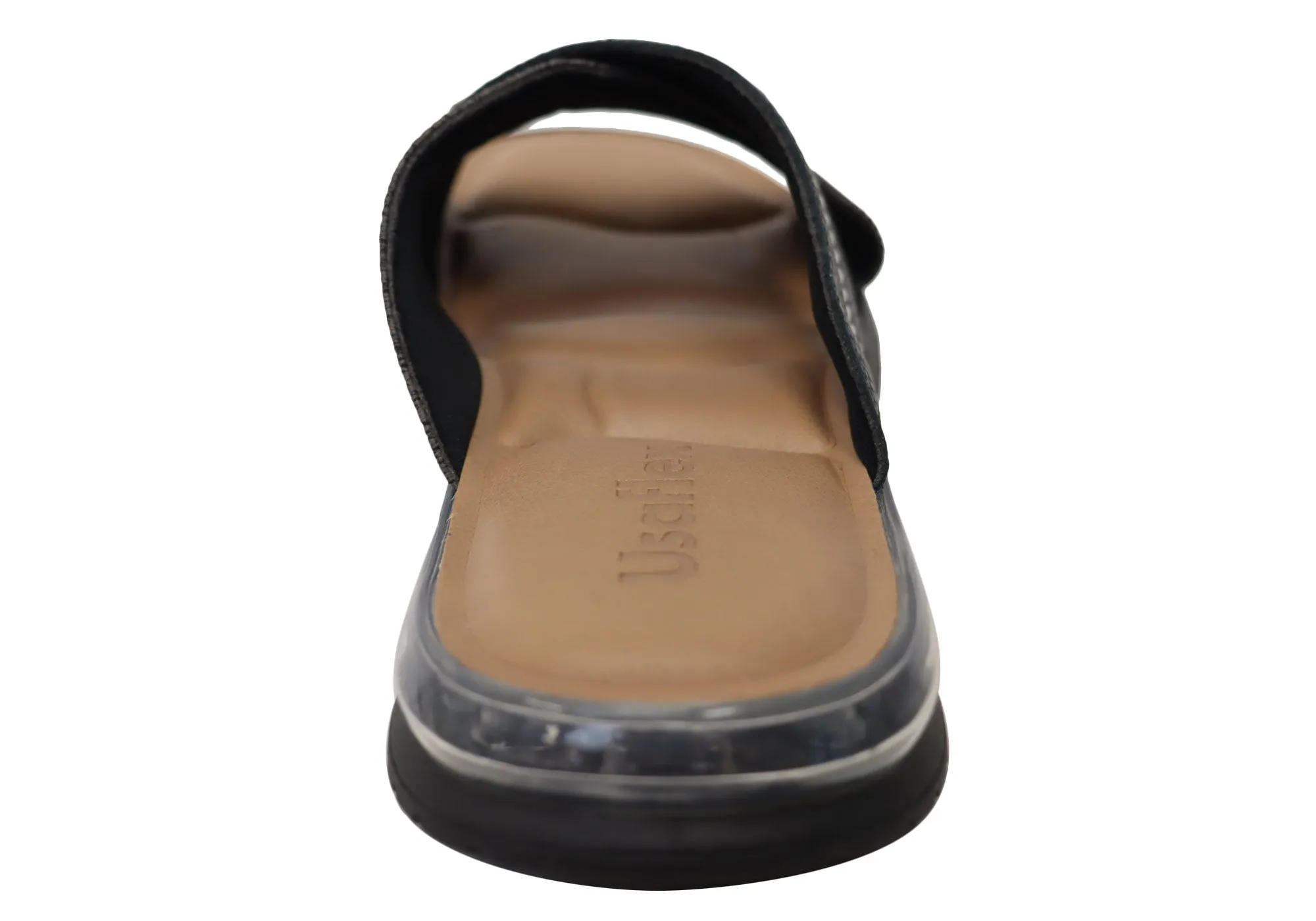 Usaflex Sunni Womens Comfortable Brazilian Leather Slides Sandals Usaflex Shoes