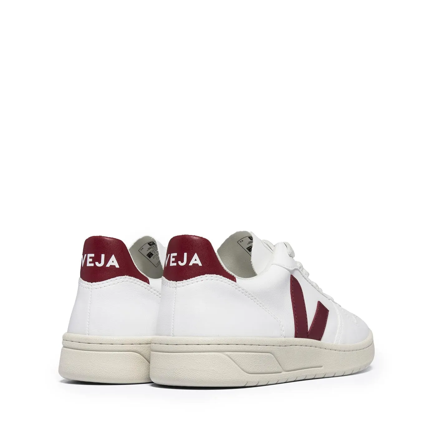 Veja Womens V-10 White Marsala Veja Shoes
