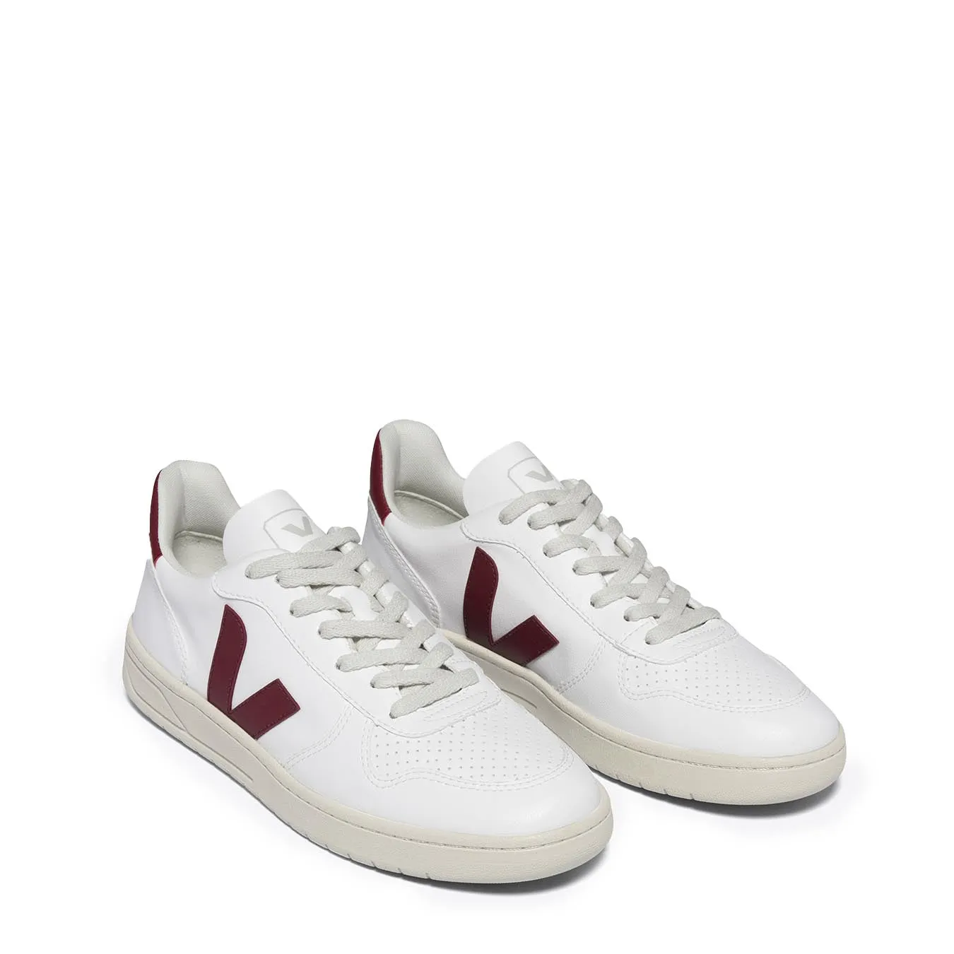 Veja Womens V-10 White Marsala Veja Shoes