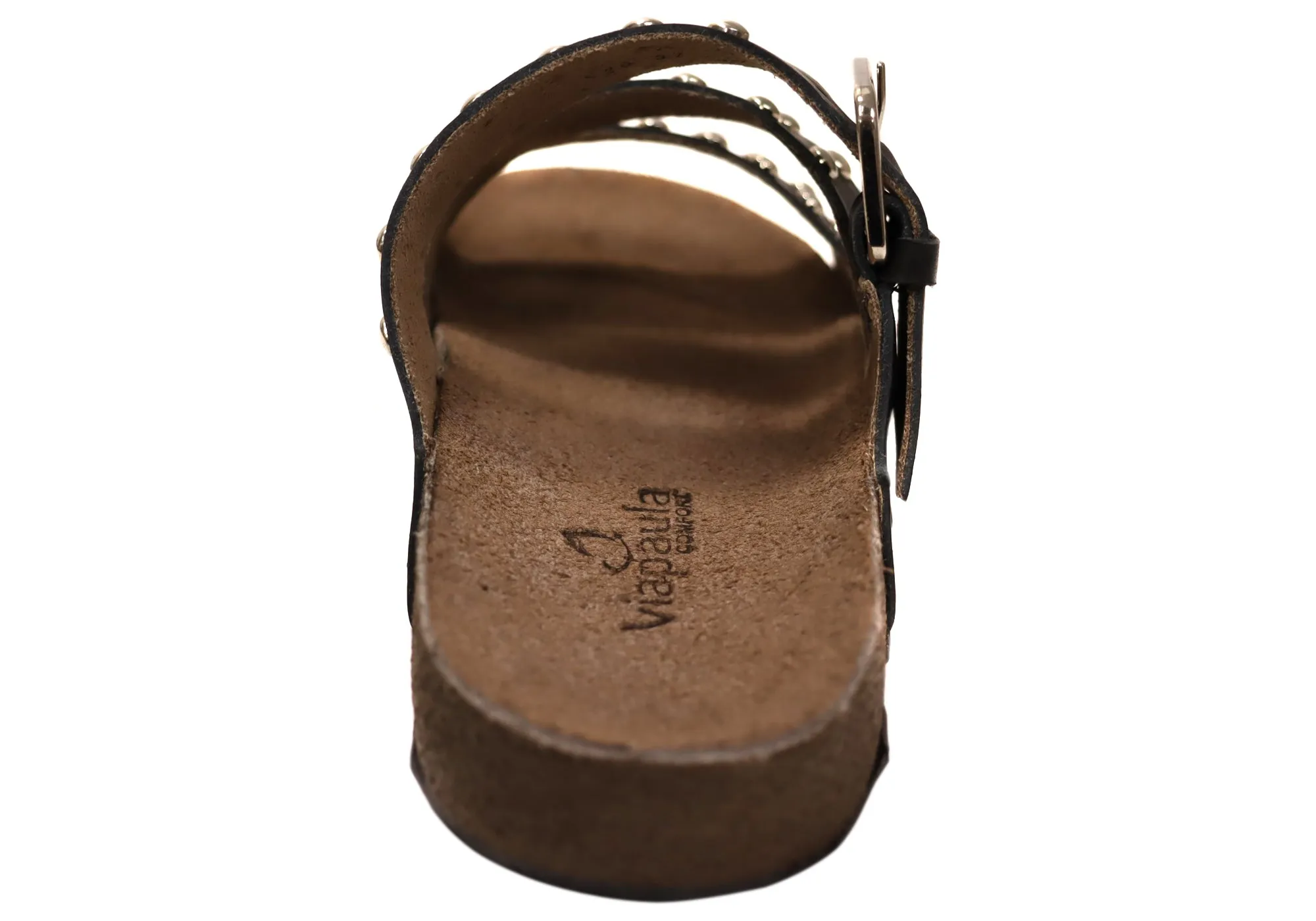 Via Paula Beth Womens Leather Comfort Slides Sandals Made in Brazil Via Paula Shoes
