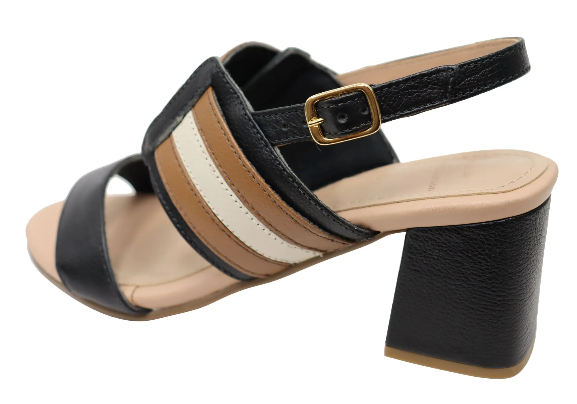 Via Paula Dani Womens Brazilian Comfortable Leather Heels Via Paula Shoes