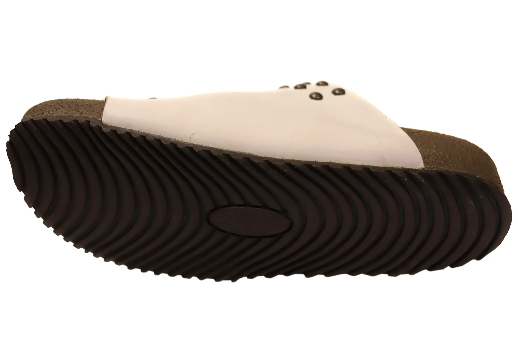 Via Paula Renee Womens Leather Comfort Slides Sandals Made in Brazil Via Paula Shoes