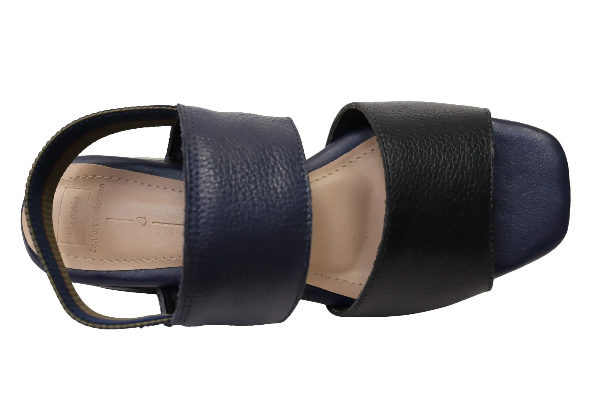 Via Paula Verity Womens Brazilian Comfortable Leather Low Heel Sandals Via Paula Shoes