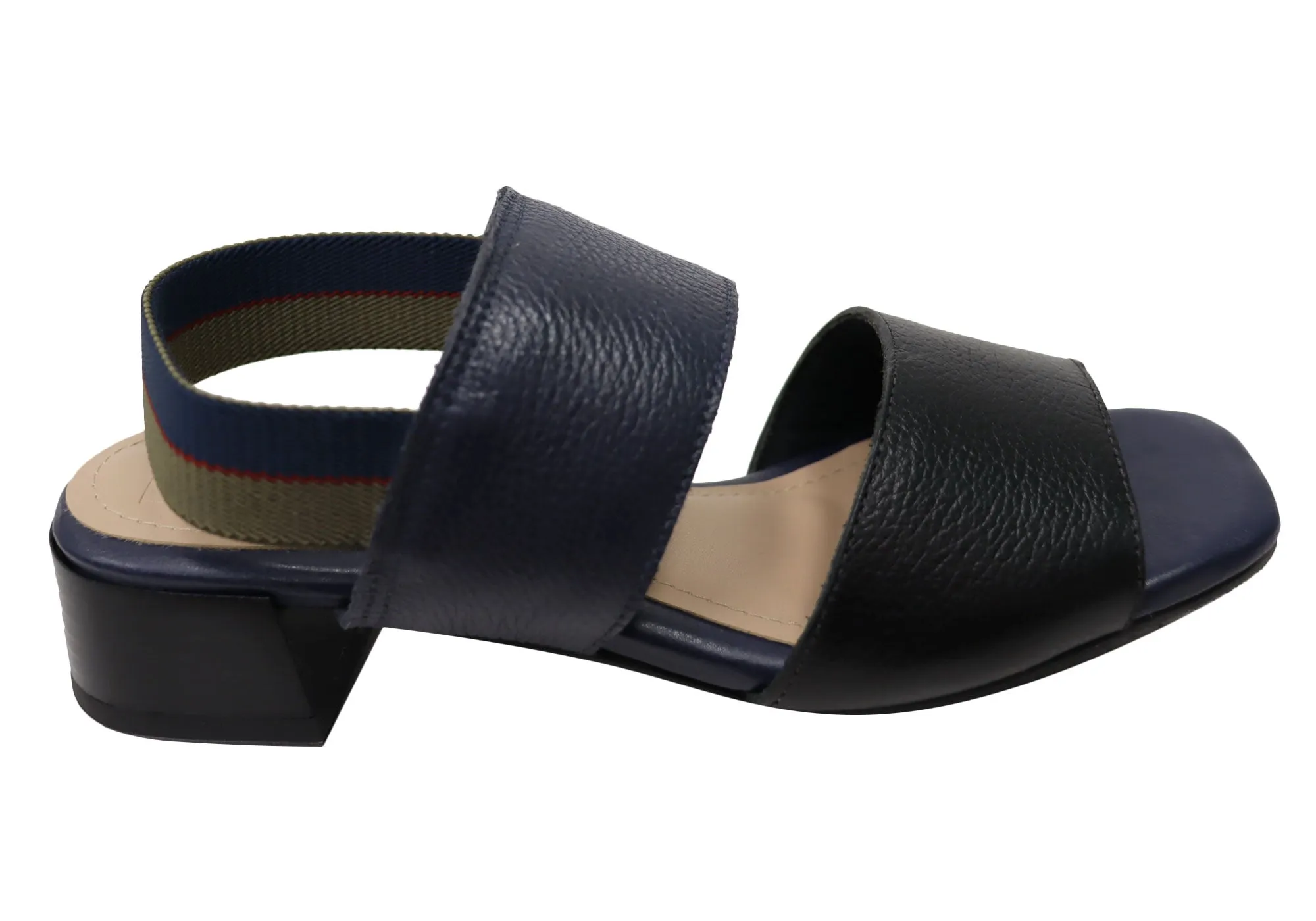 Via Paula Verity Womens Brazilian Comfortable Leather Low Heel Sandals Via Paula Shoes