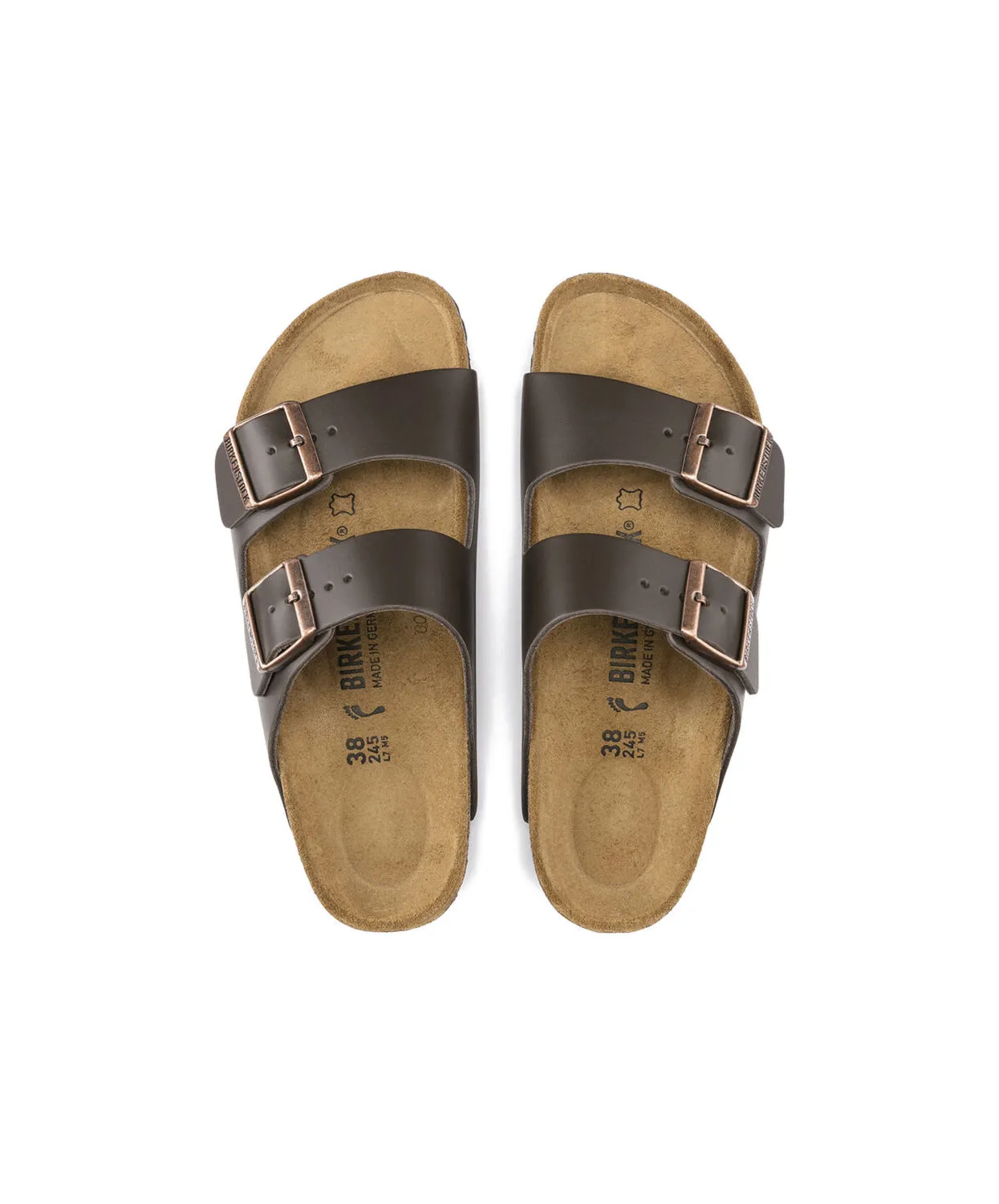 Womens Birkenstock Shoes Birkenstock Arizona Leather Dark Brown Sandals