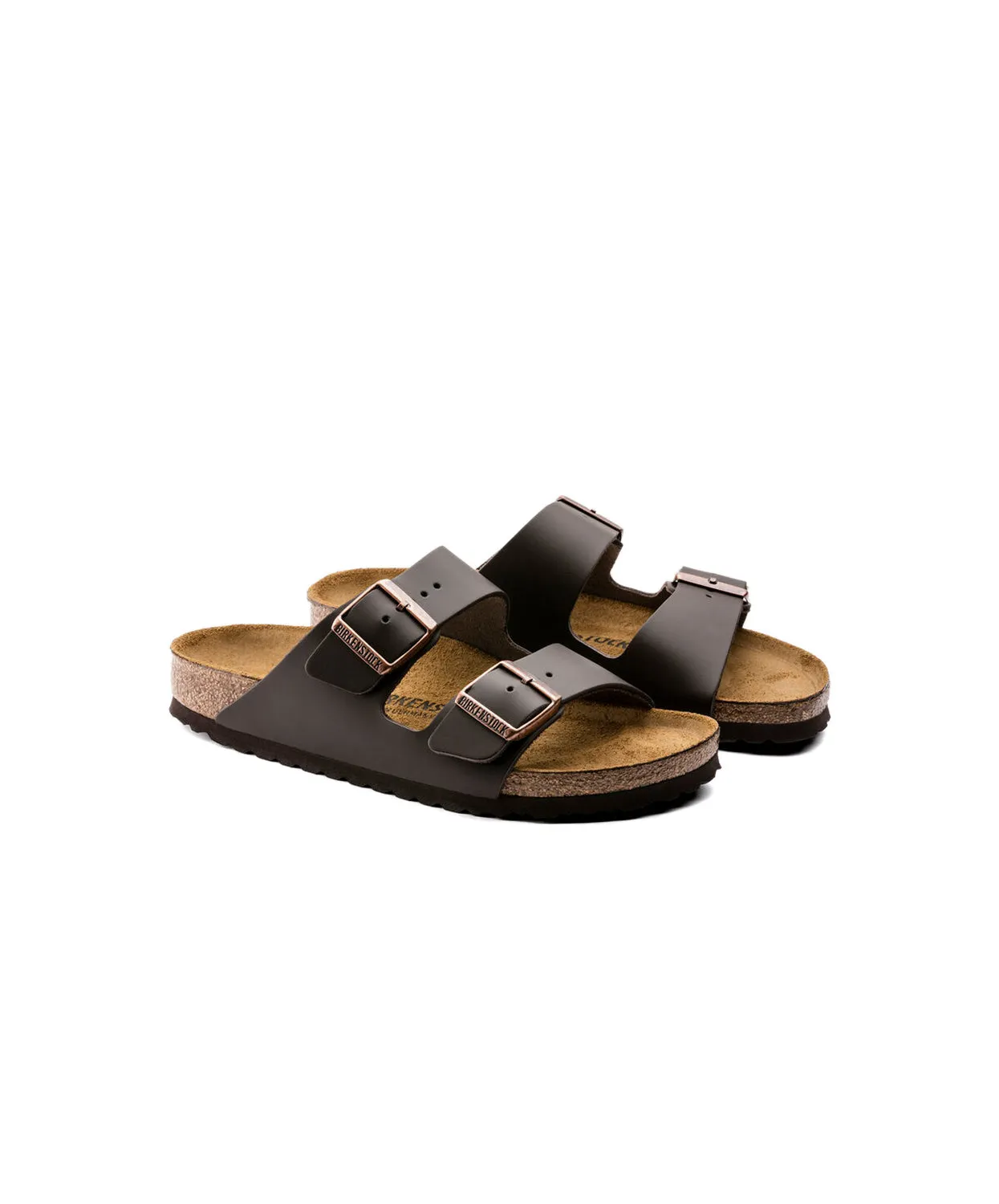 Womens Birkenstock Shoes Birkenstock Arizona Leather Dark Brown Sandals