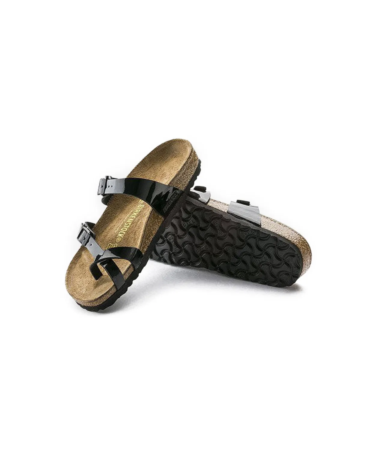 Womens Birkenstock Shoes Birkenstock Mayari Birko-Flor Black Patent Sandals