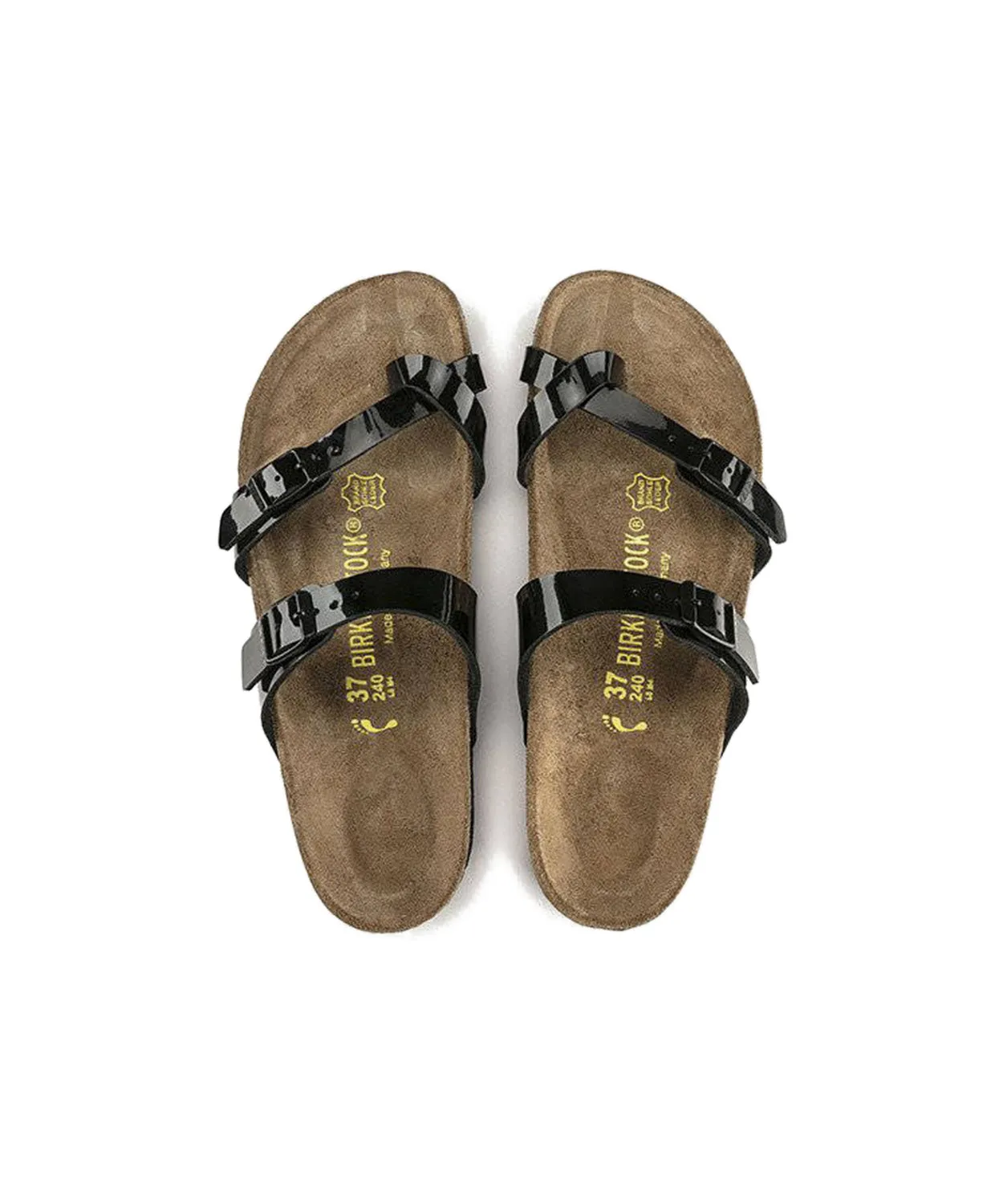 Womens Birkenstock Shoes Birkenstock Mayari Birko-Flor Black Patent Sandals