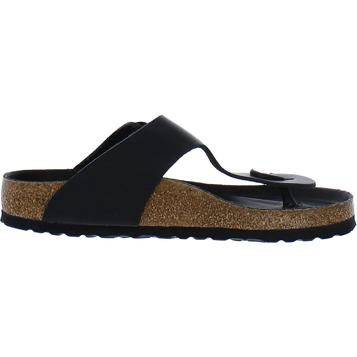 Womens Leather Slip On Slide Sandals