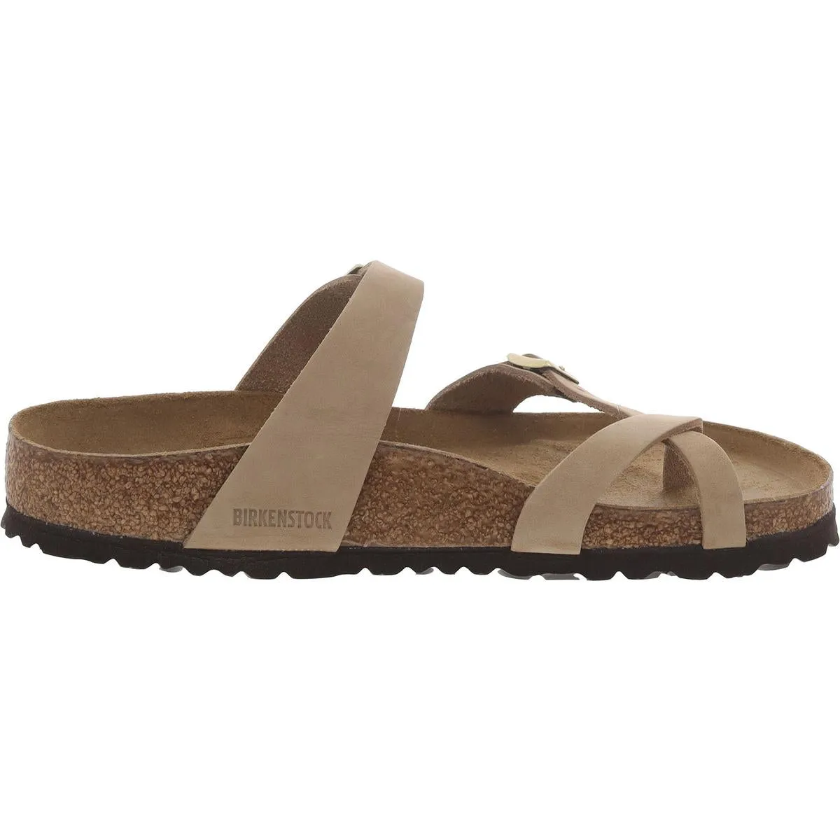 Womens Leather Thong Footbed Sandals