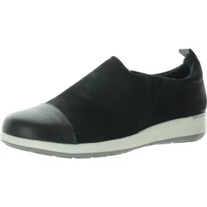 Womens Padded Insole Leather Slip-On Sneakers