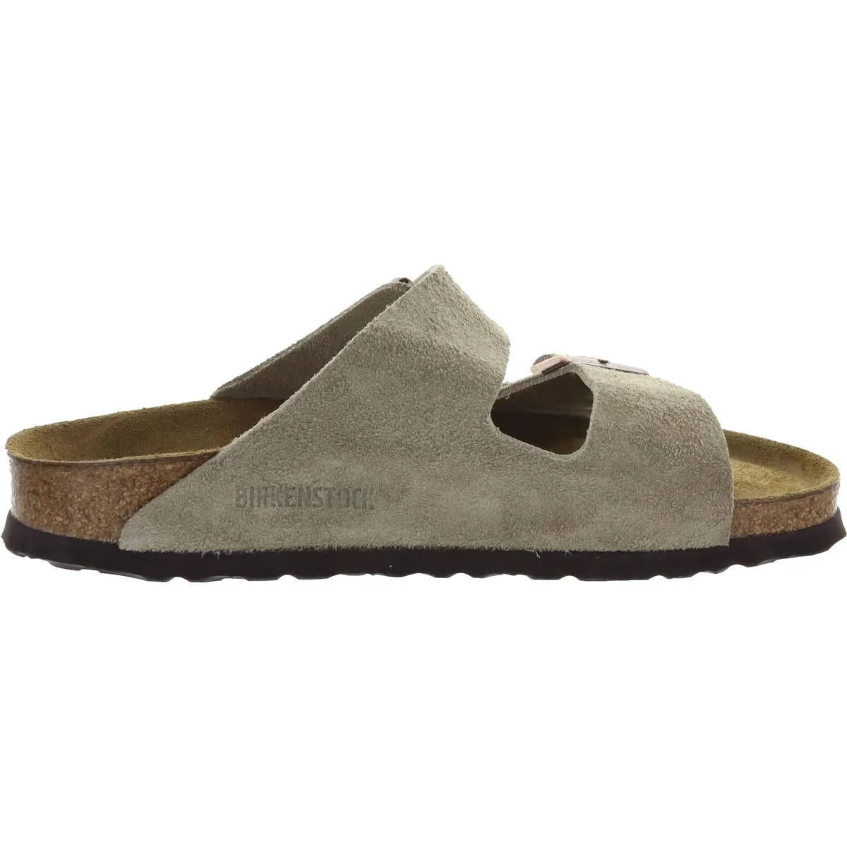 Womens Suede Slip On Footbed Sandals